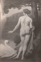 Naked with swan - s.d.